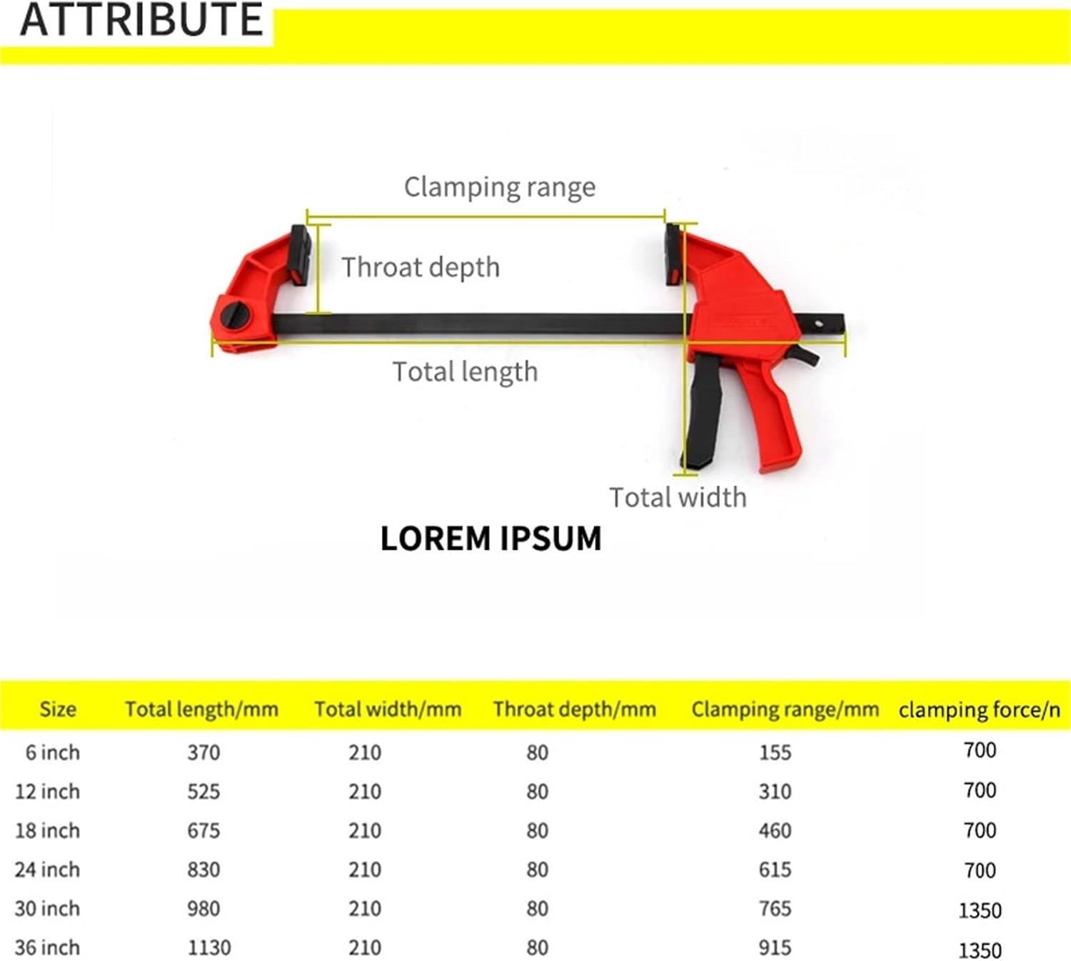 1pcs Heavy Duty F Clamp 1Pcs Quick Ratchet Release Clip Bar Wood Working Clamps Hand Tool 6 12 18 24 30 36 inch(30 inch)