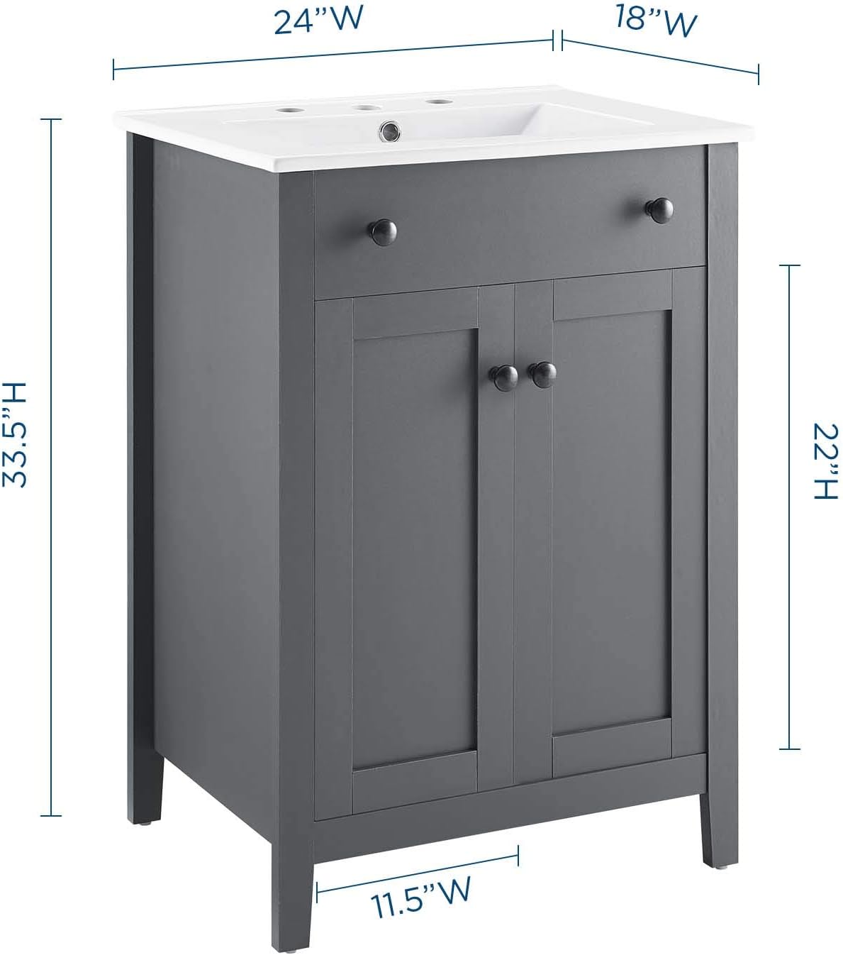Sink Vanity Cabinet, Wood, Grey Gray White, Modern Contemporary, Hotel Bedroom Bathroom Master Suite