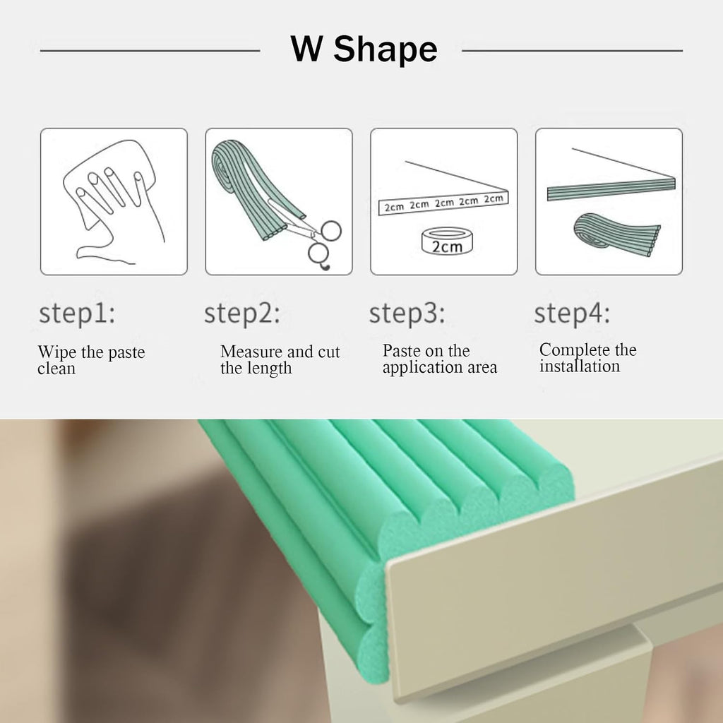 Extra Thick Furniture Table Edge Protectors Foam, Furniture Edge & Corner Guards, Protectors Table Edge Safe Corner for Furniture Corner Use(Wood,20M)