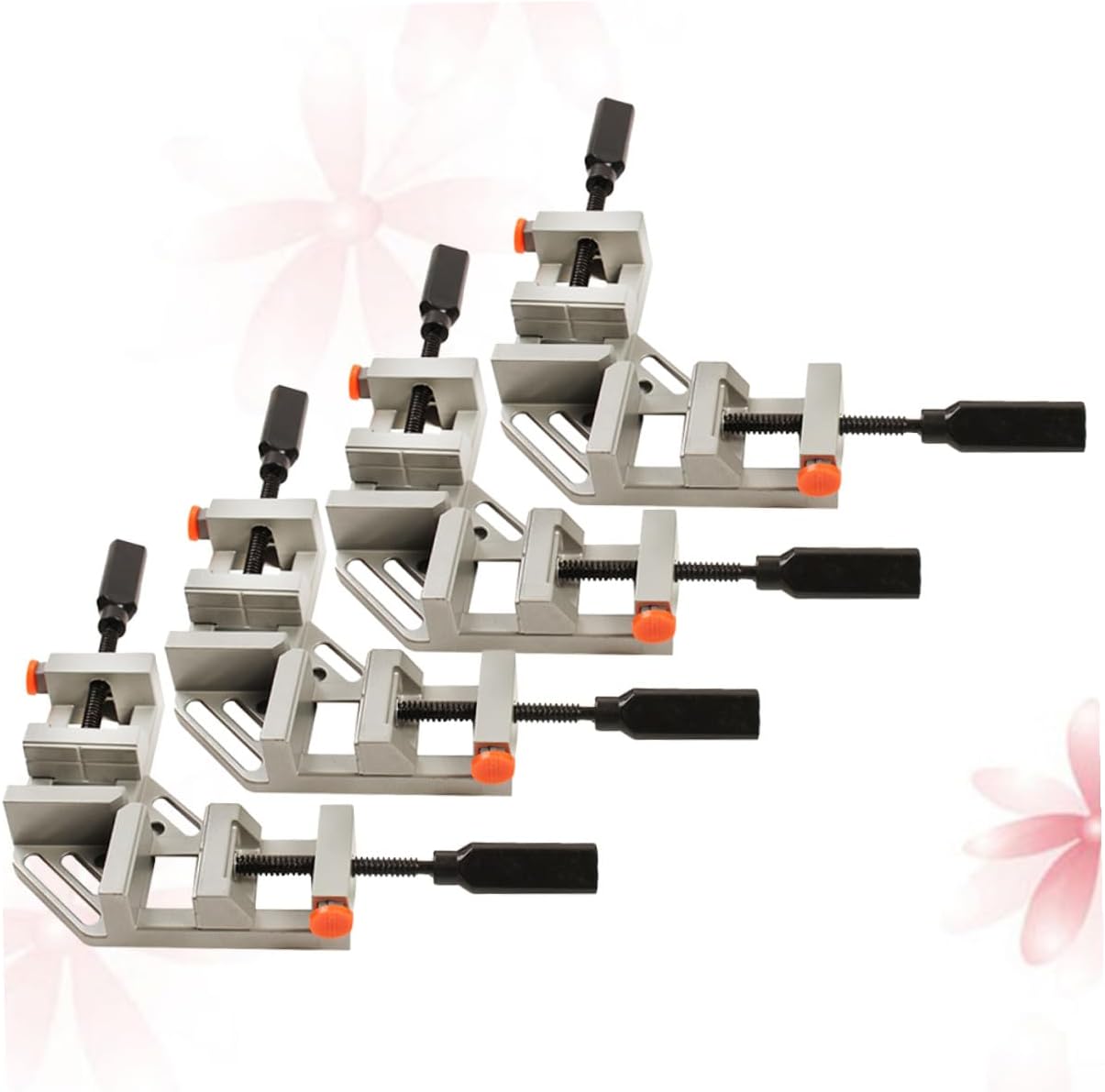 Cabilock 4pcs Quick Release 90 Degree Aluminum Alloy Corner Clamps Double Handle Photo Framing Woodworking Clamping Tools for Carpentry and Welding Projects