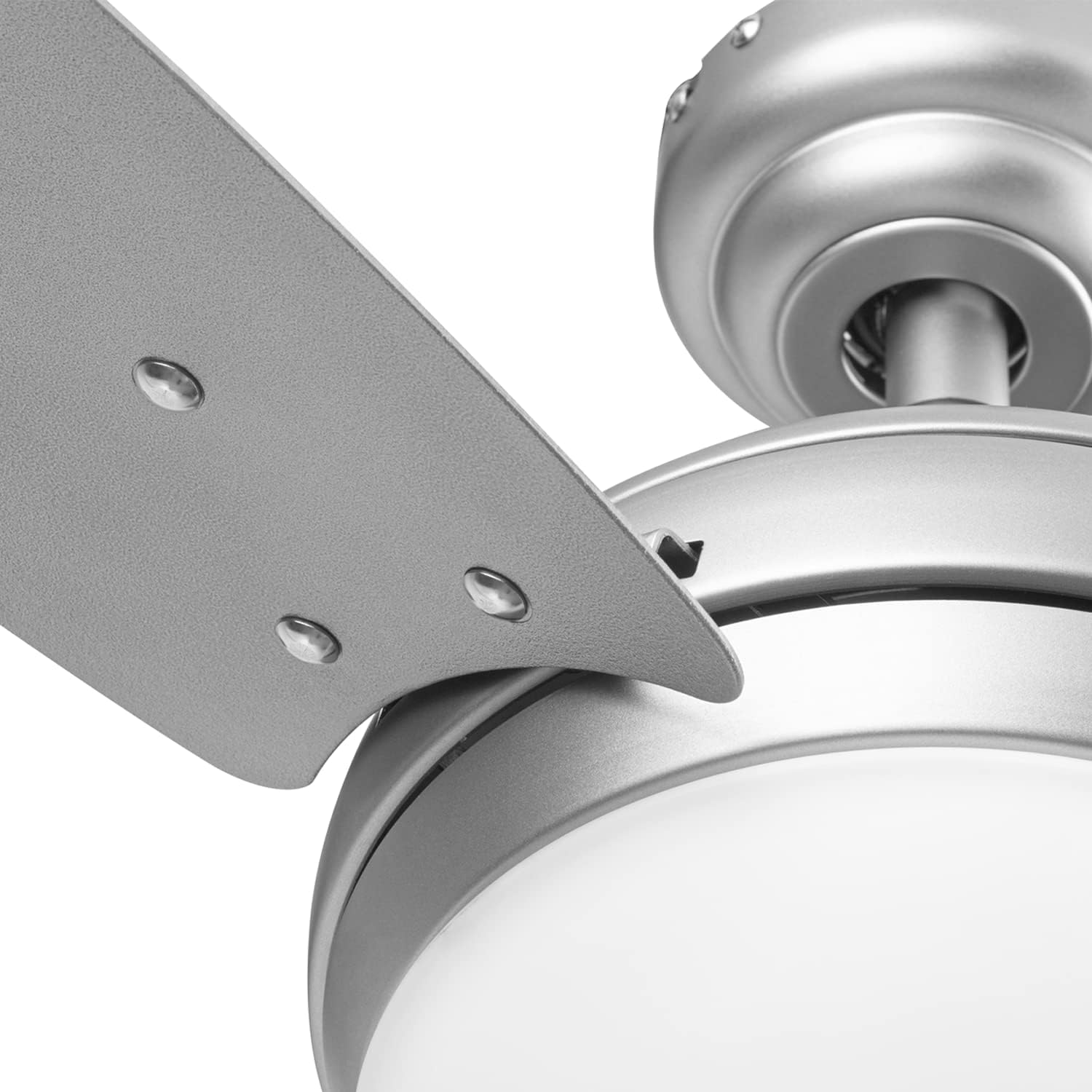 Honeywell Ceiling Fans Neyo, 52 Inch Contemporary Indoor LED Ceiling Fan with Light, Remote Control, Modern High Performance Blades, Reversible Motor Model- 51802-01 (Silver)