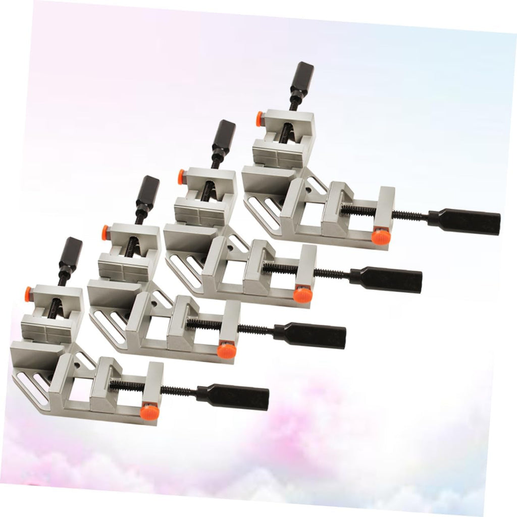 4pcs 90 Degree Quick Release Double Handle Corner Clamps for Woodworking Photo Framing Right Angle Aluminum Alloy Clamping Tool