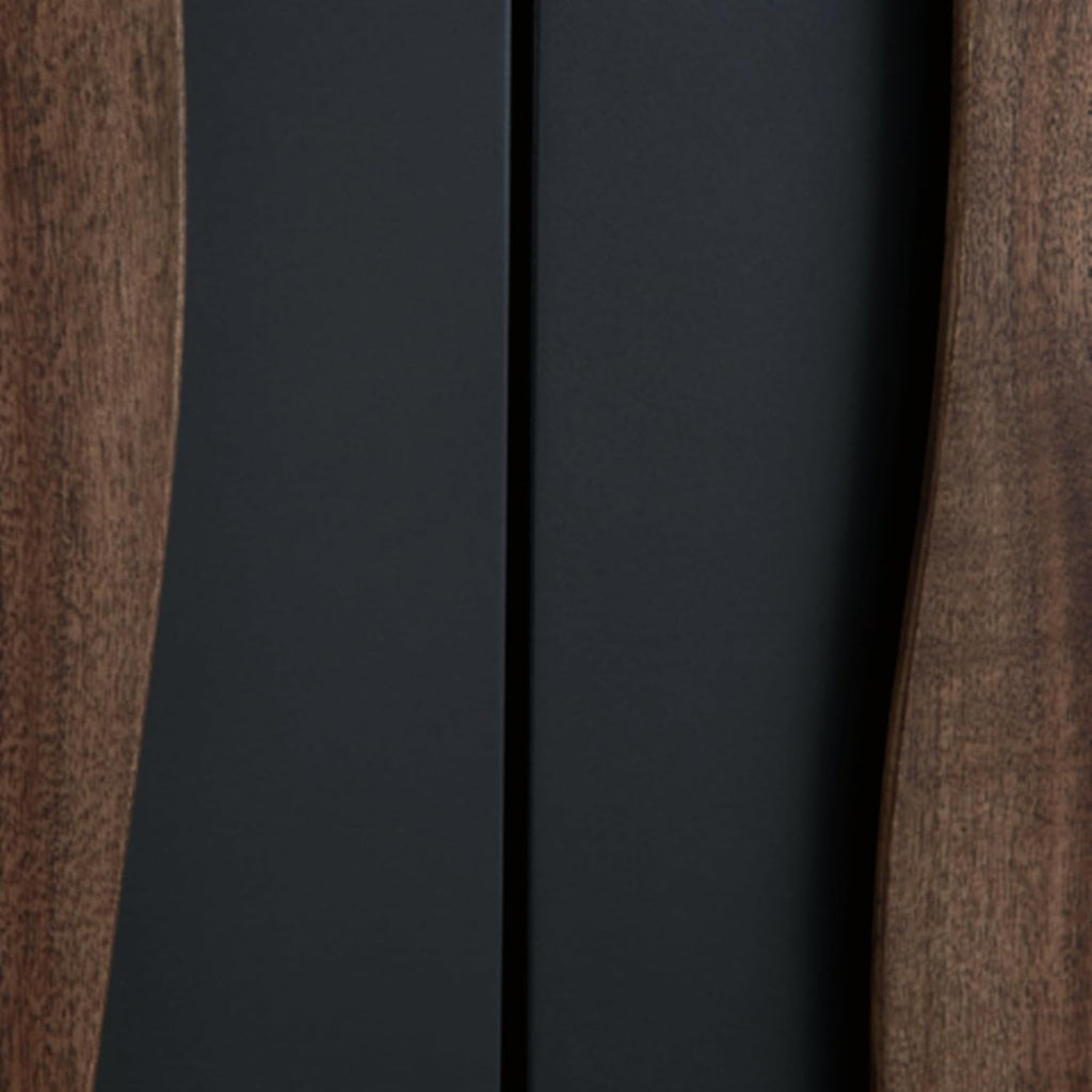 Signature Design by Ashley Welby Accent Cabinet, 71' Live Edge Storage Cabinet, Crafted with Acacia Wood, Acacia Veneer and Engineered Wood, Modern TV Stand Console, Brown/Charcoal