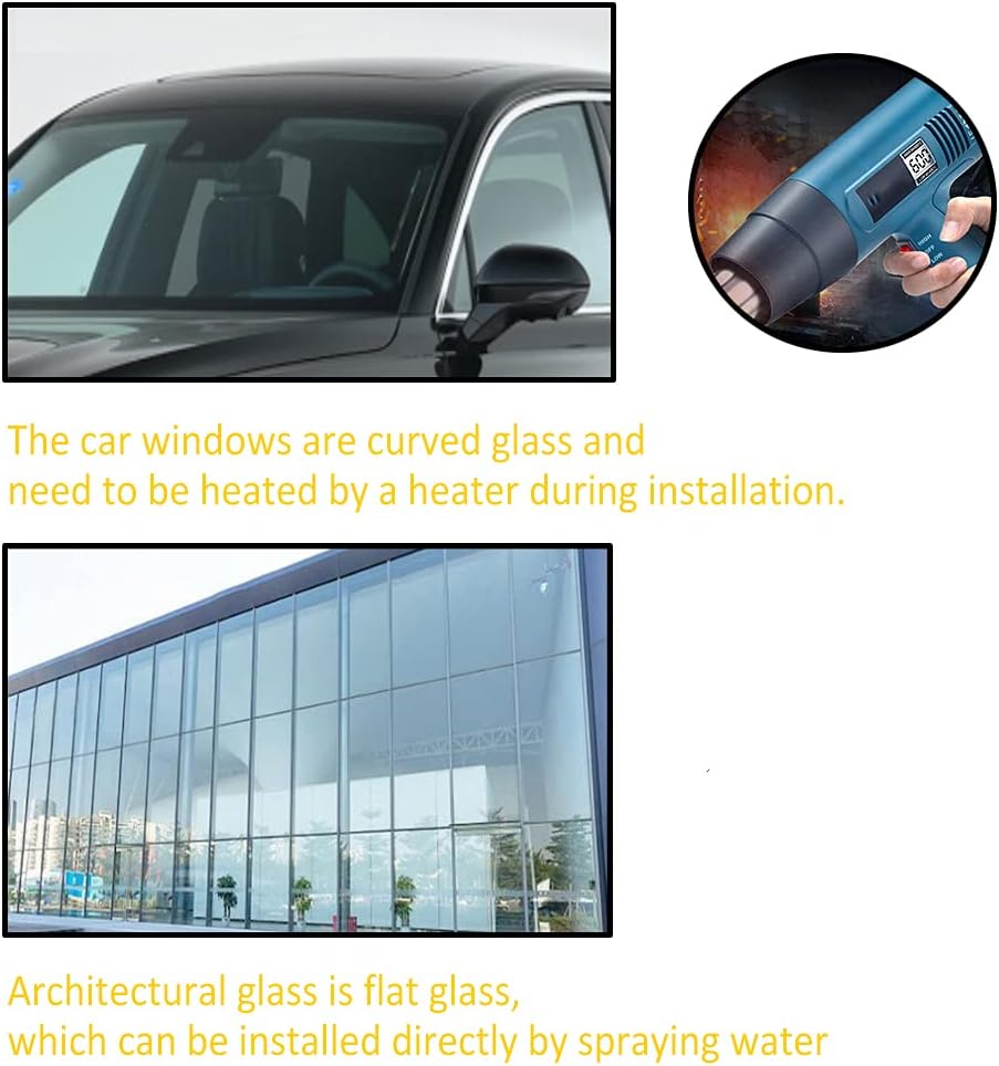80% VLT Nano Ceramic Window Film 99% Anti UV Front Car Solar Windshield Rear Side Window Tint, Light Blue (30' x66ft)