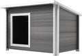 New Age Pet ECOFLEX Rustic Lodge Outdoor Elevated Dog House, X-Large Weather Resistant Shelter for Large Dogs, Wood Look Composite Material, Easy Assembly with 10 Year Warranty