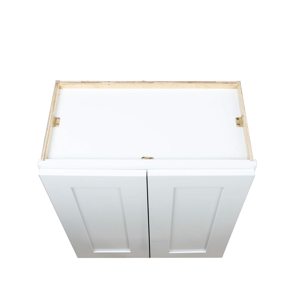 Hollywood Fabiani Design Wall Kitchen Cabinet 24 in. W x 12 in. D x 36 in. H in Shaker White Ready to Assemble