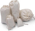 100Pcs 12 x 16 Inches Premium Cotton Muslin Double Drawstring Bags, Reusable Bag Natural Cotton Bags with Drawstring Produce Bags Bulk Gift Bag Jewelry Pouch for Party Wedding Home Storage