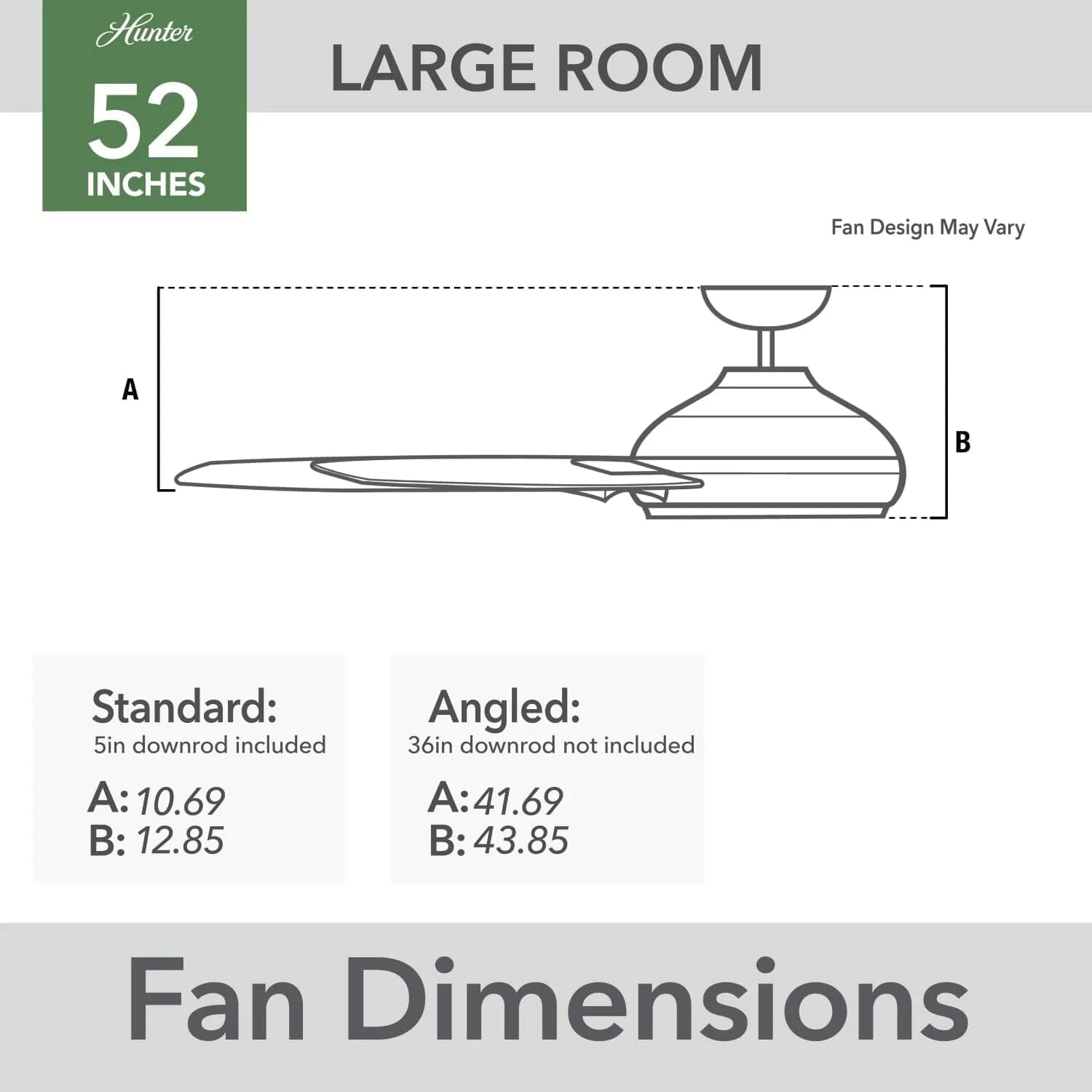 Hunter Fan 52 inch Outdoor Industrial Ceiling fan, 3-Blade (Renewed) (Premier Bronze)