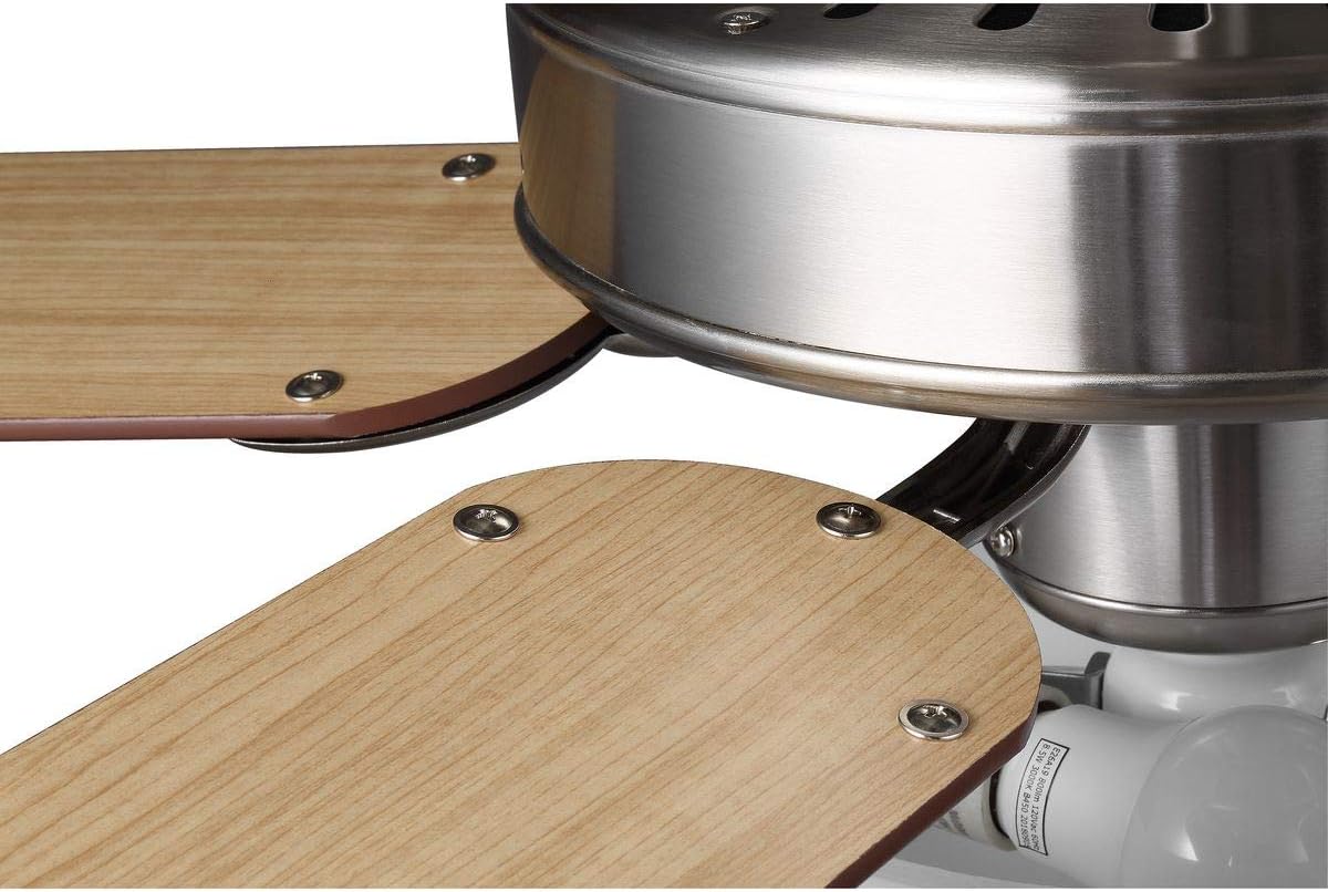 Progress Lighting AirPro Collection 52'' Five-Blade Ceiling Fan with White Etched Light Kit