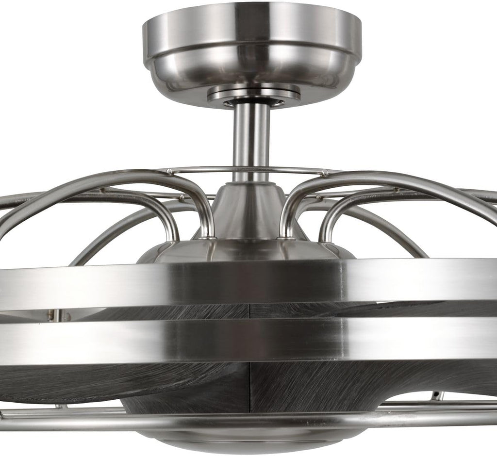 Progress Lighting P250096-009 Bastrop 26' Damp Rated Ceiling Fan, Brushed Nickel