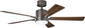 Kichler Lighting 330000OZ Lucian-52 Ceiling Fan with Light Kit, Olde Bronze Cherry/Walnut Blade Finish