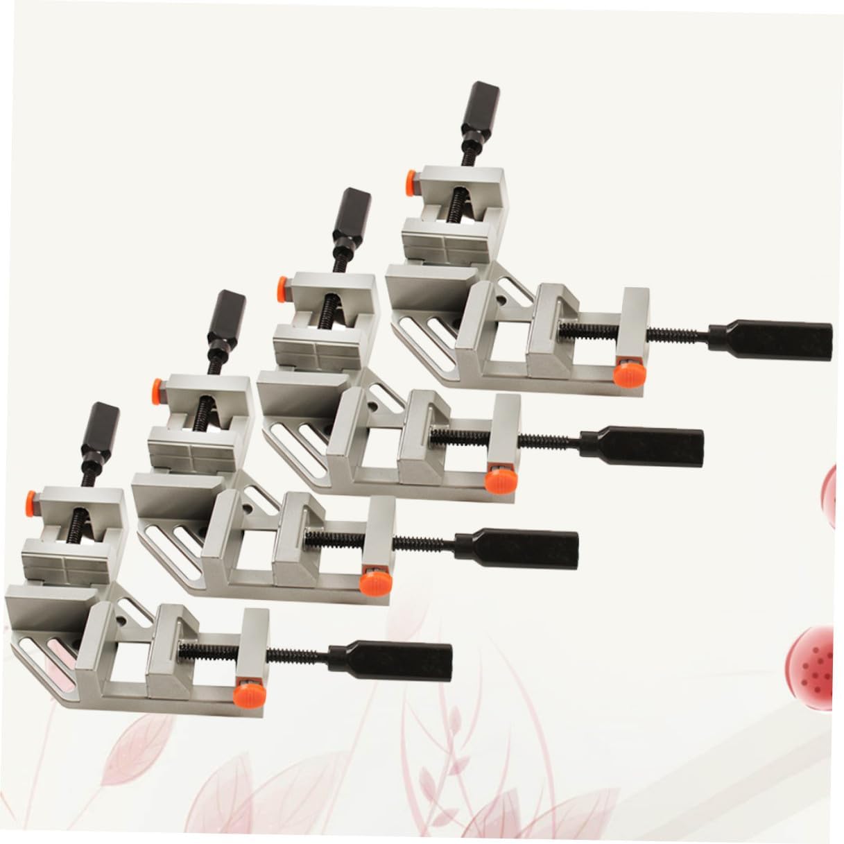 4pcs 90 Degree Quick Release Double Handle Corner Clamps for Woodworking Photo Framing Right Angle Aluminum Alloy Clamping Tool
