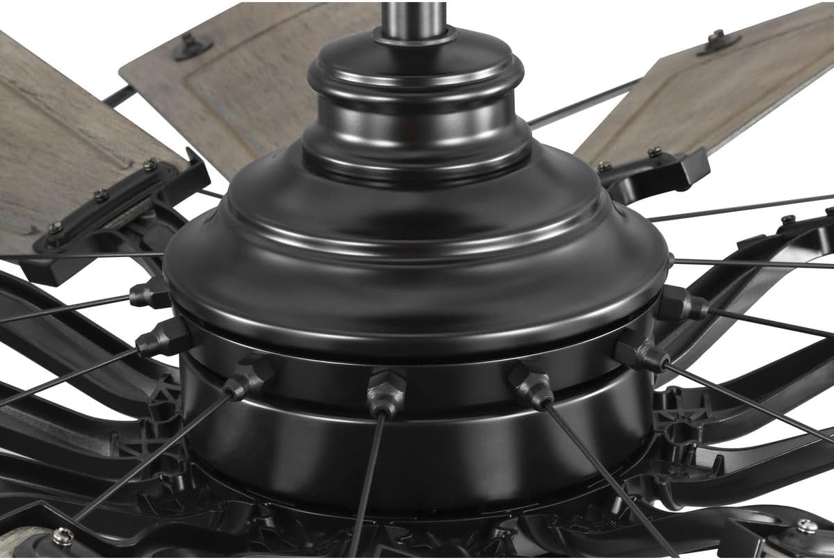 Progress Lighting P250098-31M Springer II - 12 Blade Ceiling Fan In Farmhouse Style-16.26 Inches Tall and 60 Inches Wide, Finish Color: Matte Black