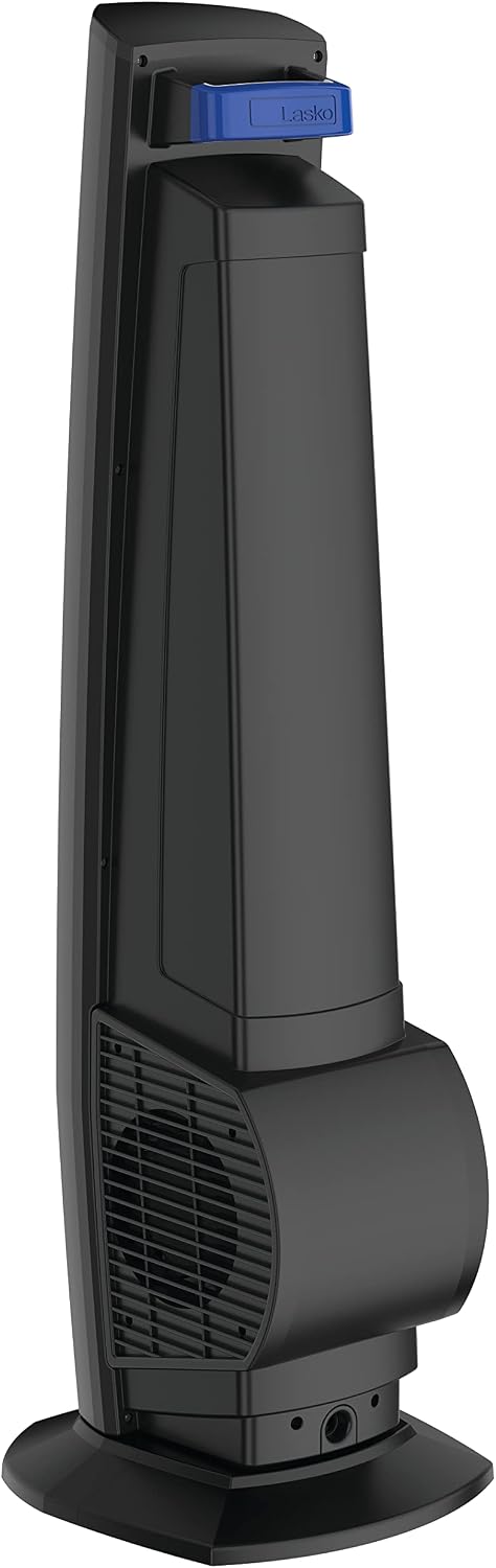 Lasko 42' Portable Outdoor Tower Fan with Bluetooth Technology for Decks, Patios and Porches with 4 Speeds, Night Mode, Internal Oscillation, Black, YF200, Large