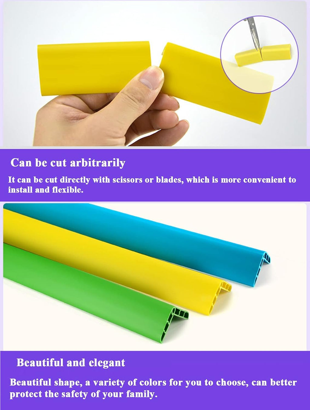 Furniture Edge and Corner Guards Self-Adhesive Arbitrary Tailoring Baby Proofing for Table - Easy to Install,Green-5m