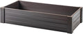 New Age Garden ECOFLEX Stackable Raised Garden Bed (2×4 ft), Open Bottom Composite Planter, Stackable, Non‑Toxic, Eco‑Friendly Walnut Finish