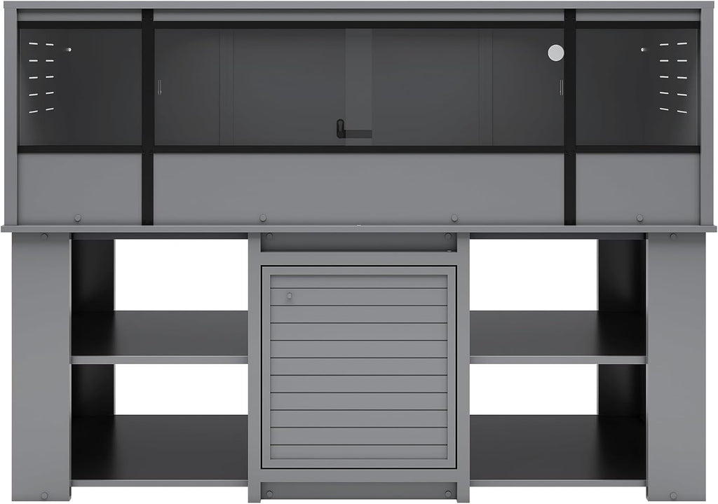 New Age Pet® ECOFLEX® 72' Jumbo Versa Stand, Standard Height Cabinet for Reptile & Small Animal Habitat, Lounge in Grey