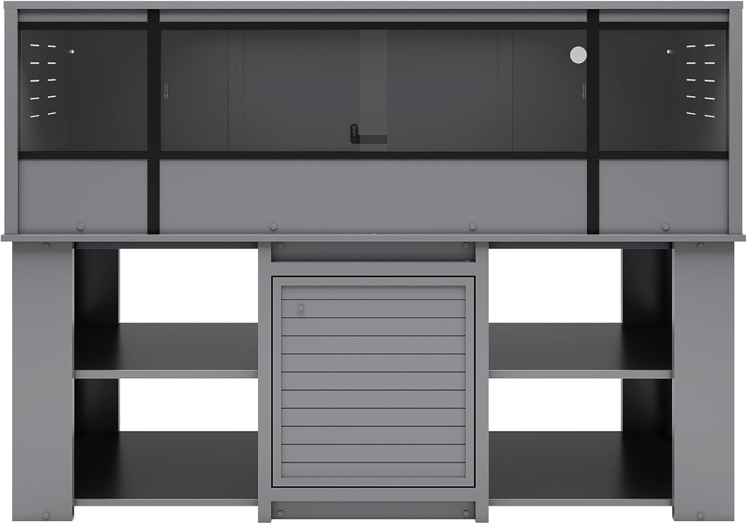 New Age Pet® ECOFLEX® 72' Jumbo Versa Stand, Standard Height Cabinet for Reptile & Small Animal Habitat, Lounge in Grey
