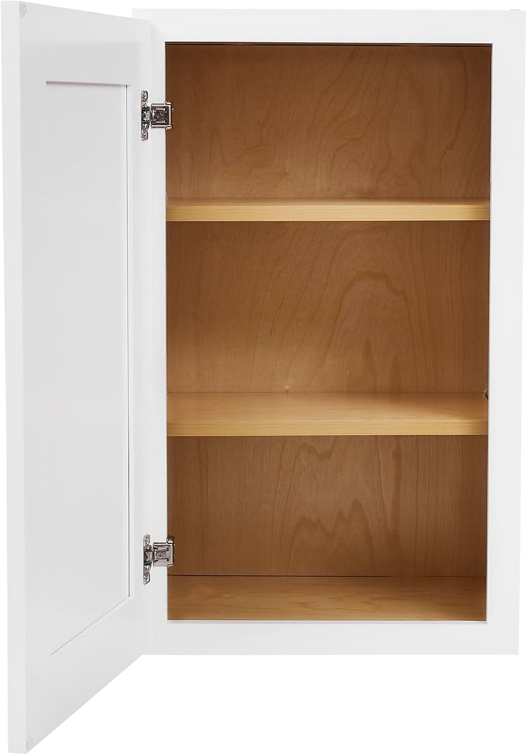 White Shaker Wall Cabinet - Ready to Assemble, Perfect for Kitchen, Laundry, and Bathroom Storage - 18' W x 36' H x 12' D