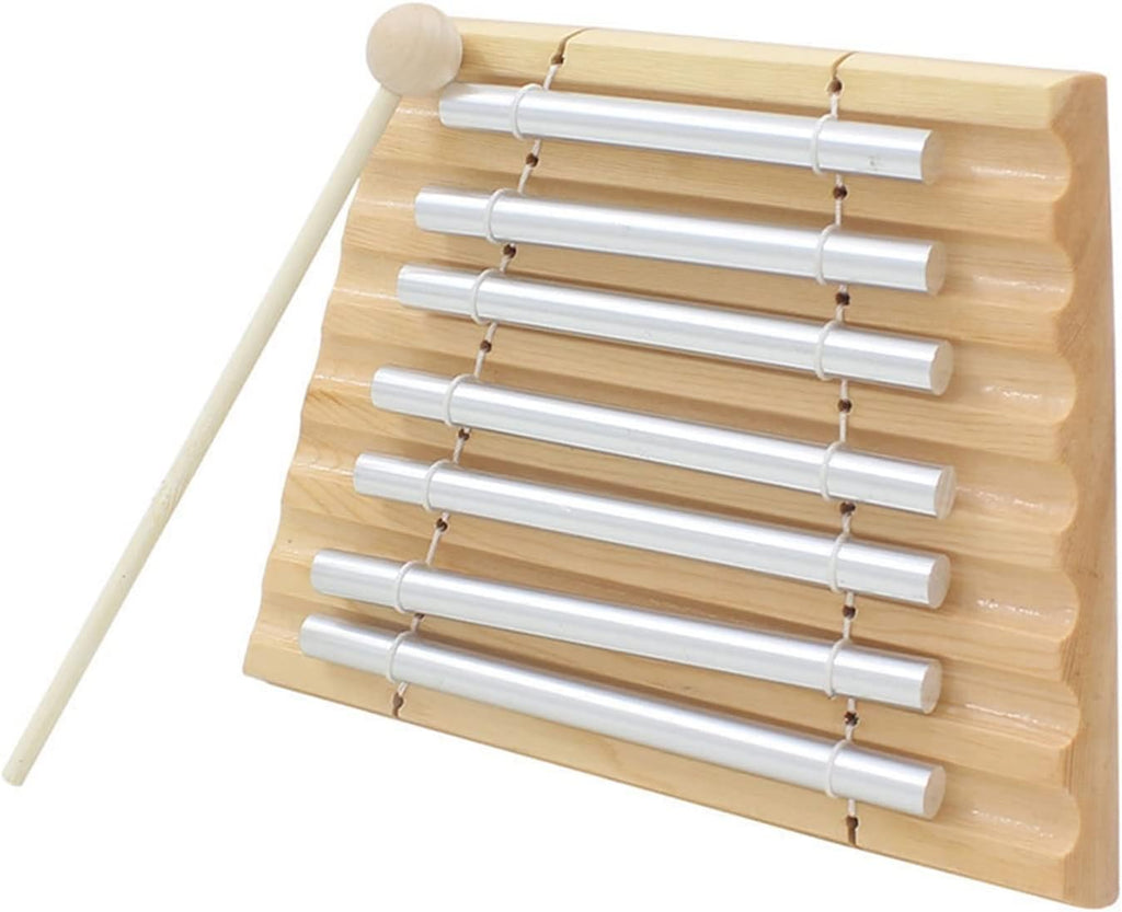 TSTS 7-Tone Chimes Meditation Chime Wind Bell Beginner Percussion Instrument with Mallet Percussion Glockenspiel Bell