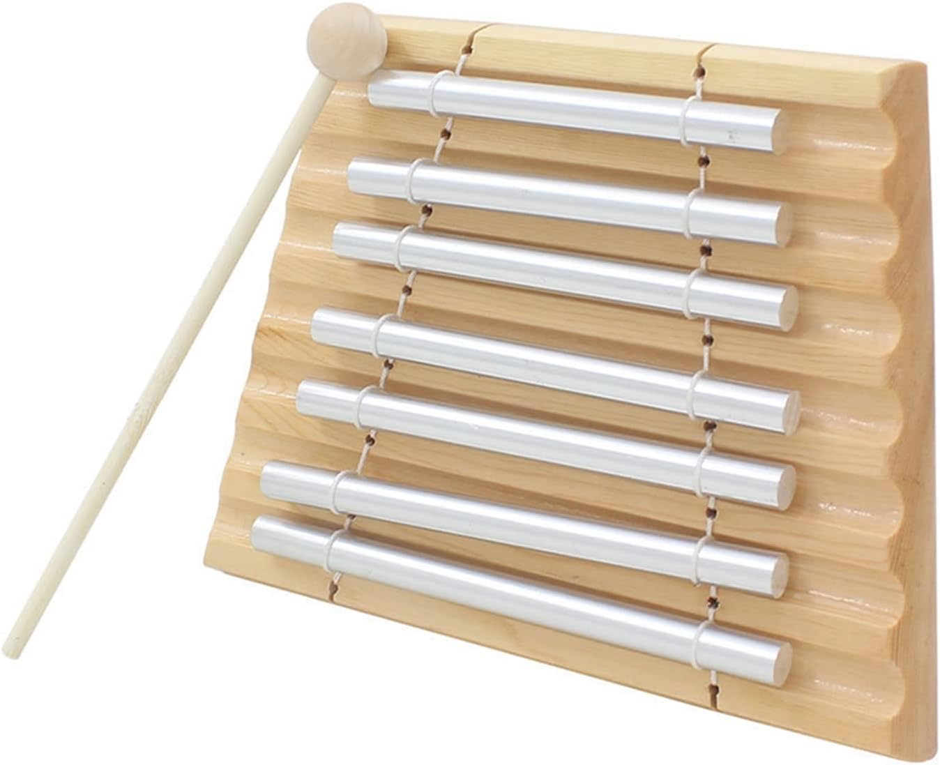 TSTS 7-Tone Chimes Meditation Chime Wind Bell Beginner Percussion Instrument with Mallet Percussion Glockenspiel Bell
