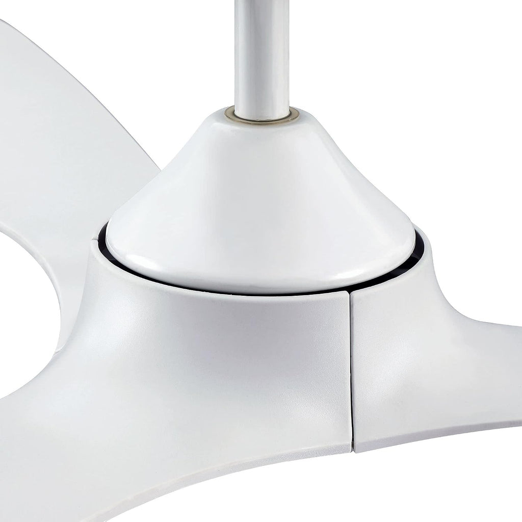 White Ceiling Fan No Light with Remote 56 Inch Modern DC Motor Ceiling Fans without Lights for Bedroom Living Room, Outdoor Ceiling Fans for Patios, 6 Speeds, Reversible 3 Blades, Ventilador de Techo