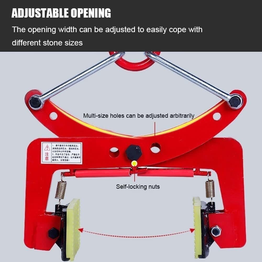 Granite Slab Lifting Clamp Heavy Duty Stone Scissor Lifter Clamp for Marble Concrete Blocks Slate Sheets(6 inch)