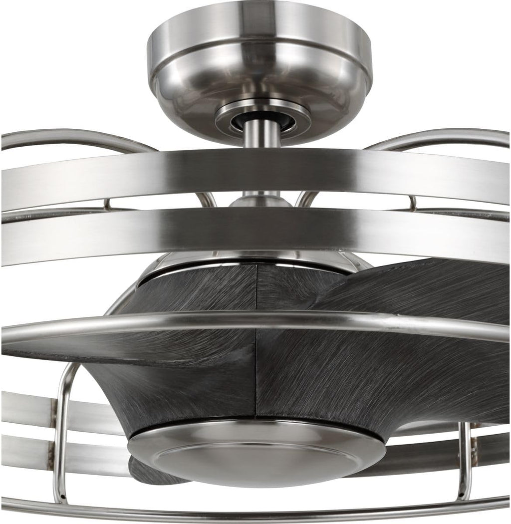 Progress Lighting P250096-009 Bastrop 26' Damp Rated Ceiling Fan, Brushed Nickel