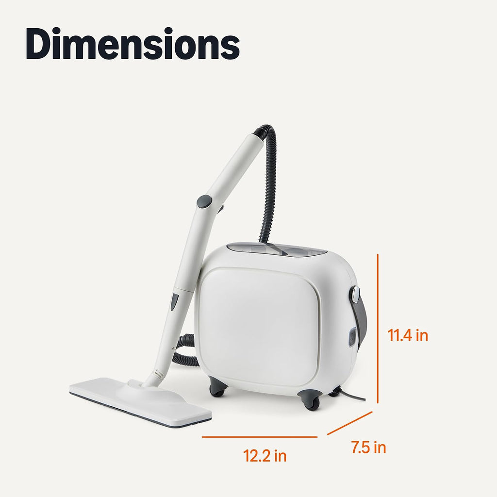 Amazon Basics Multipurpose Steam Cleaner for Home with 22 Accessories, Chemical-Free Cleaning, Powerful Steam, 51oz Tank, 1500W, White