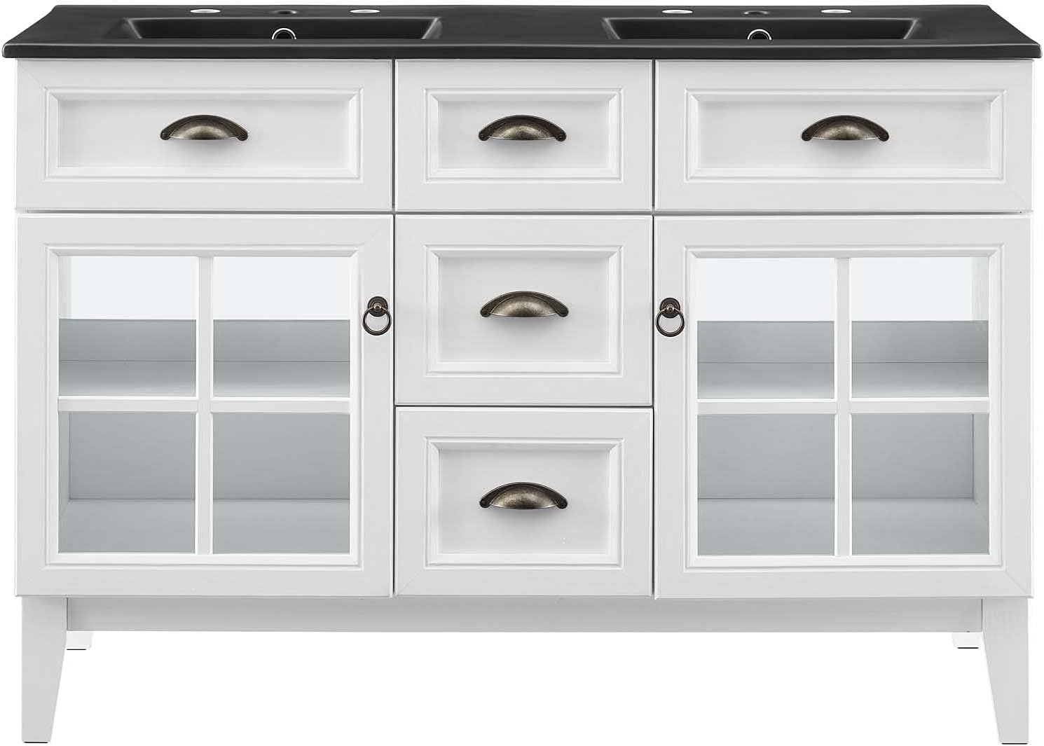 Sink Vanity Cabinet, Wood, White Black, Modern Contemporary, Hotel Bedroom Bathroom Master Suite