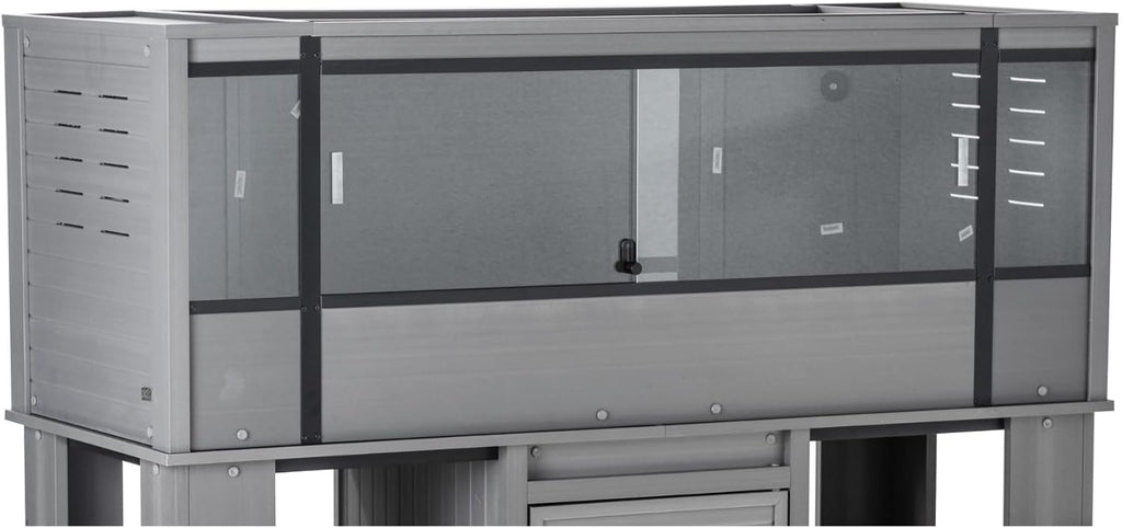 New Age Pet ECOFLEX 60' Wide X-Large Reptile Habitat, Mojave Lounge for Snakes, Tortoises & Lizards in Maple, Black & Grey, Easy Assembly, Sliding Glass Doors & Mesh Top