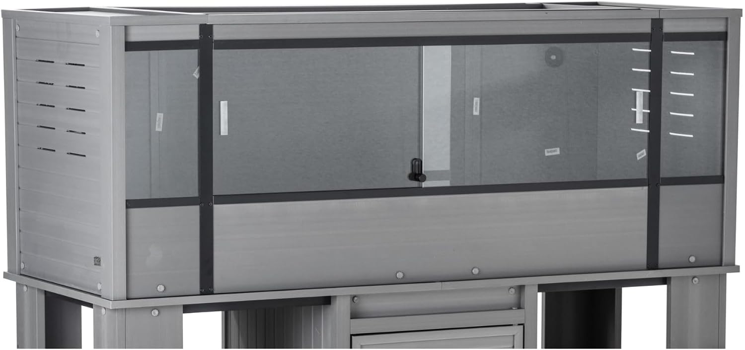 New Age Pet ECOFLEX 60' Wide X-Large Reptile Habitat, Mojave Lounge for Snakes, Tortoises & Lizards in Maple, Black & Grey, Easy Assembly, Sliding Glass Doors & Mesh Top