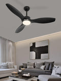 48 inch Ceiling Fans with Lights and Remote,Black Ceiling Fan with Light and Remote,3 Color Light,6 Speed,Quiet DC Motor,for Bedroom/Living Room/Indoor/Outdoor/Patios,Black
