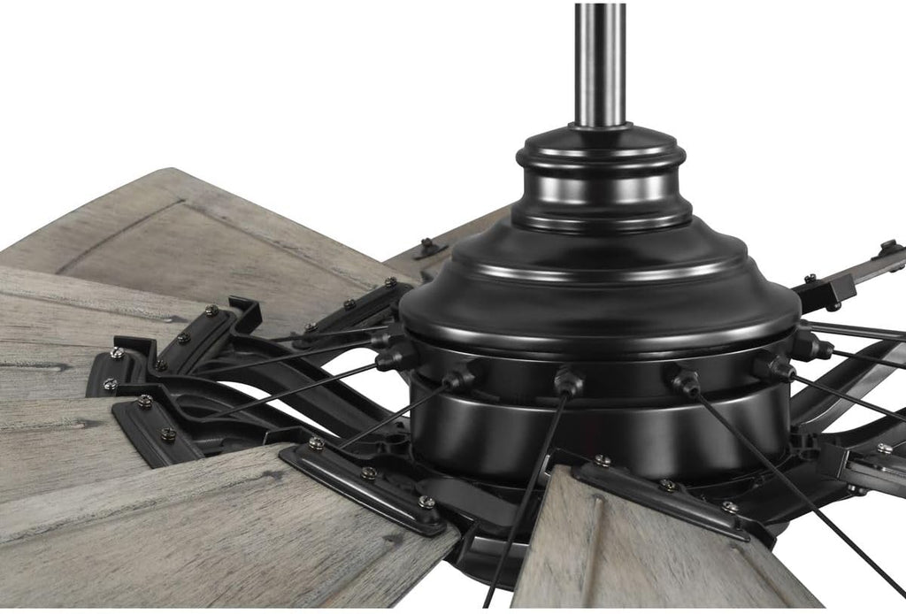 Progress Lighting P250098-31M Springer II - 12 Blade Ceiling Fan In Farmhouse Style-16.26 Inches Tall and 60 Inches Wide, Finish Color: Matte Black