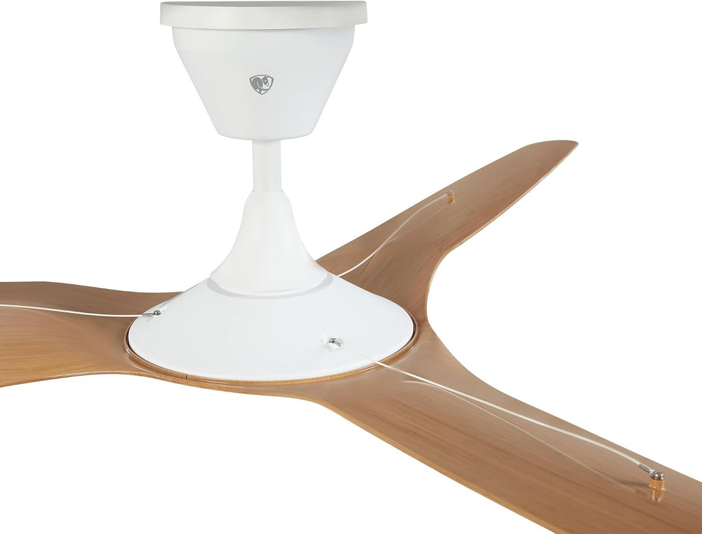 Big Ass Fans - Haiku Coastal - Marine/Coastal Grade Smart Outdoor Ceiling Fan with Remote Control, 2700K Dimmable LED, Universal Mount with 5' Extension Tube