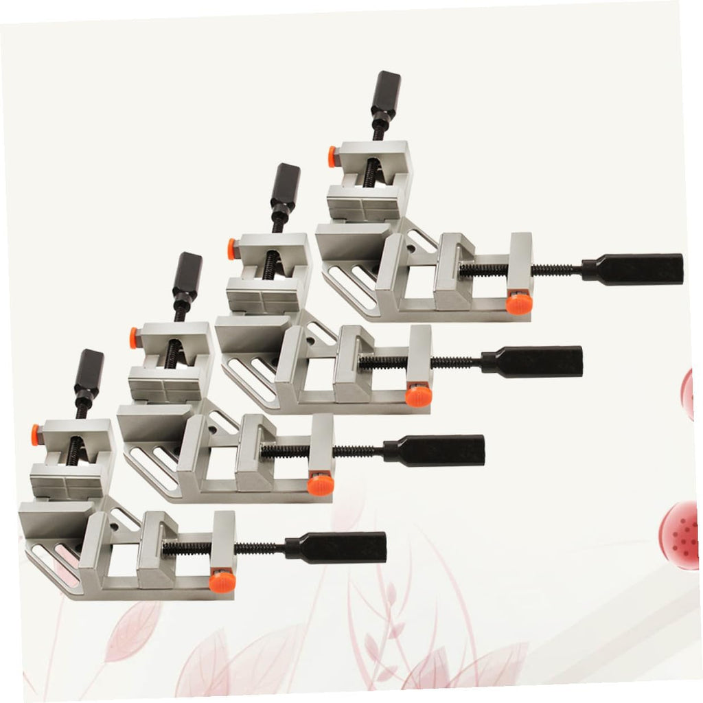 Cabilock 4pcs Quick Release 90 Degree Aluminum Alloy Corner Clamps Double Handle Photo Framing Woodworking Clamping Tools for Carpentry and Welding Projects