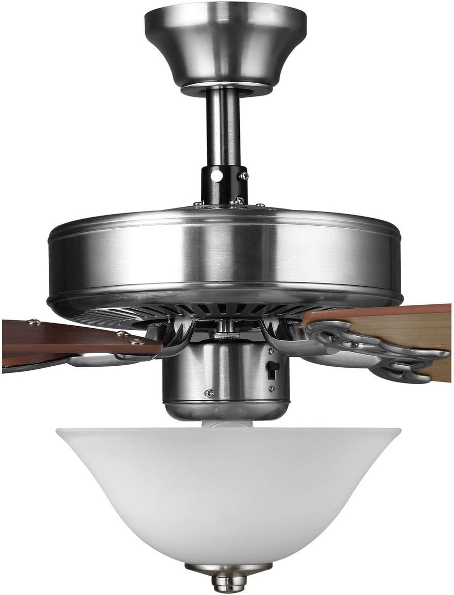 Progress Lighting AirPro Collection 52'' Five-Blade Ceiling Fan with White Etched Light Kit