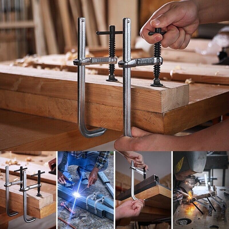 2-Pack 12-Inch Bar Clamps Drop Forged Steel Bar Clamps for Woodworking