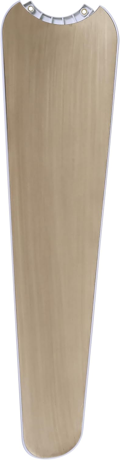 MINKA-AIRE F669L-WHF/AO Tempri 56' 3-Blade LED Indoor/Outdoor Ceiling Fan in Flat White and Aged Oak Finish Blades with Etched Lens