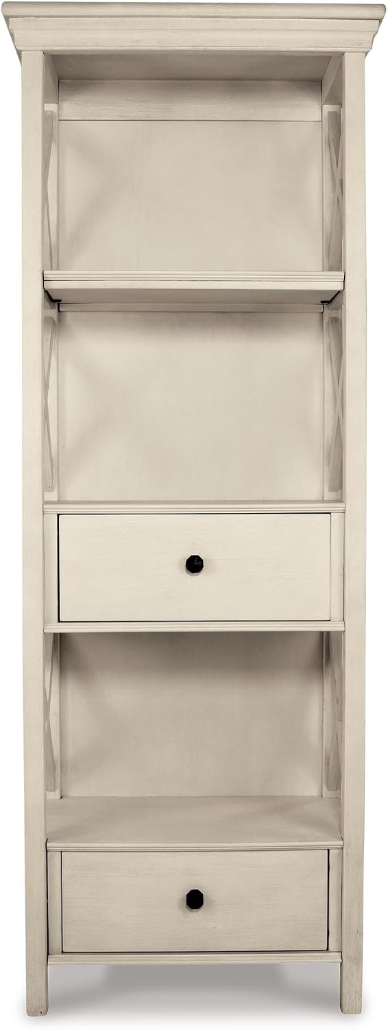 Signature Design by Ashley Bolanburg Cottage Chic Display Cabinet or Bookcase, Antique White