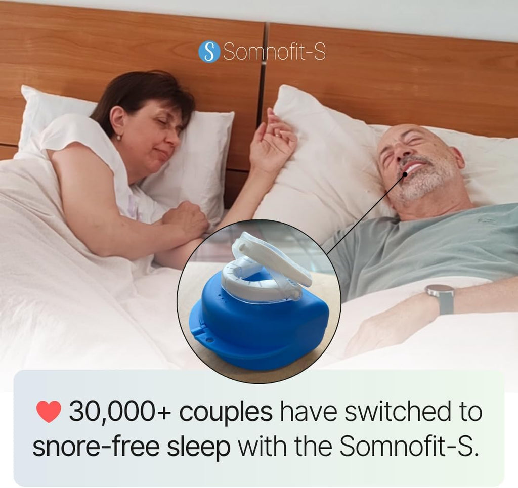 Somnofit-S Anti-Snore Mouth Guard by SnoreLessNow | Made in Switzerland | FDA Cleared | Most Comfortable Anti Snoring Mouthpiece | Sleep Tight Mouth Guard | Adjustable Snoring Solution for Men & Women