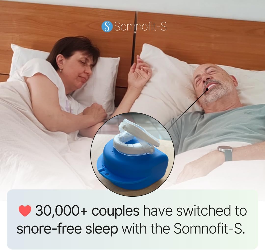 Somnofit-S Anti-Snore Mouth Guard by SnoreLessNow | Made in Switzerland | FDA Cleared | Most Comfortable Anti Snoring Mouthpiece | Sleep Tight Mouth Guard | Adjustable Snoring Solution for Men & Women