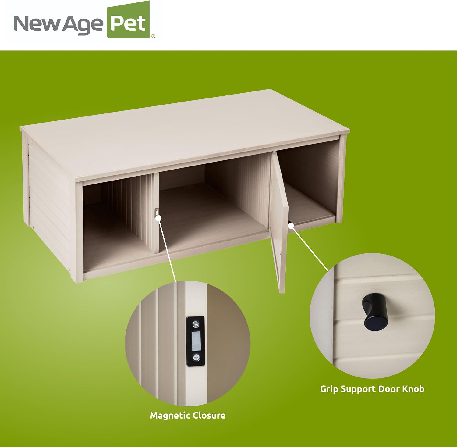 New Age Pet Lo‑Boy Versa Stand for Reptile Terrariums, Low-Profile ECOFLEX Cabinet for Stacked Large, 48' Mojave Reptile Habitats, Maple