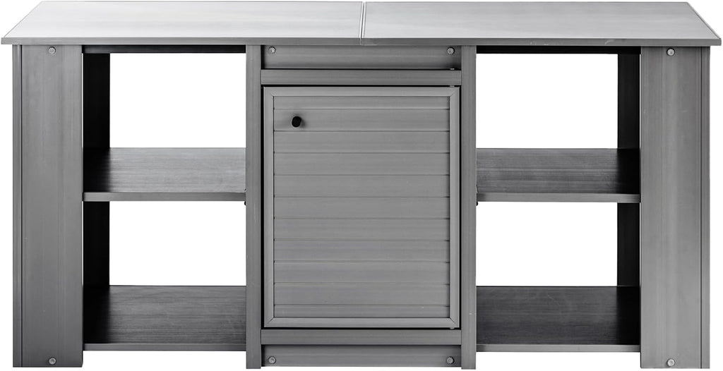 New Age Pet ECOFLEX 60' Storage Cabinet for Pets in Grey, Durable Wood Plastic Composite, Non Toxic, Easy Assembly, Ideal for Bedding, Food, Toys, XL Mojave Reptile Habitat Compatible