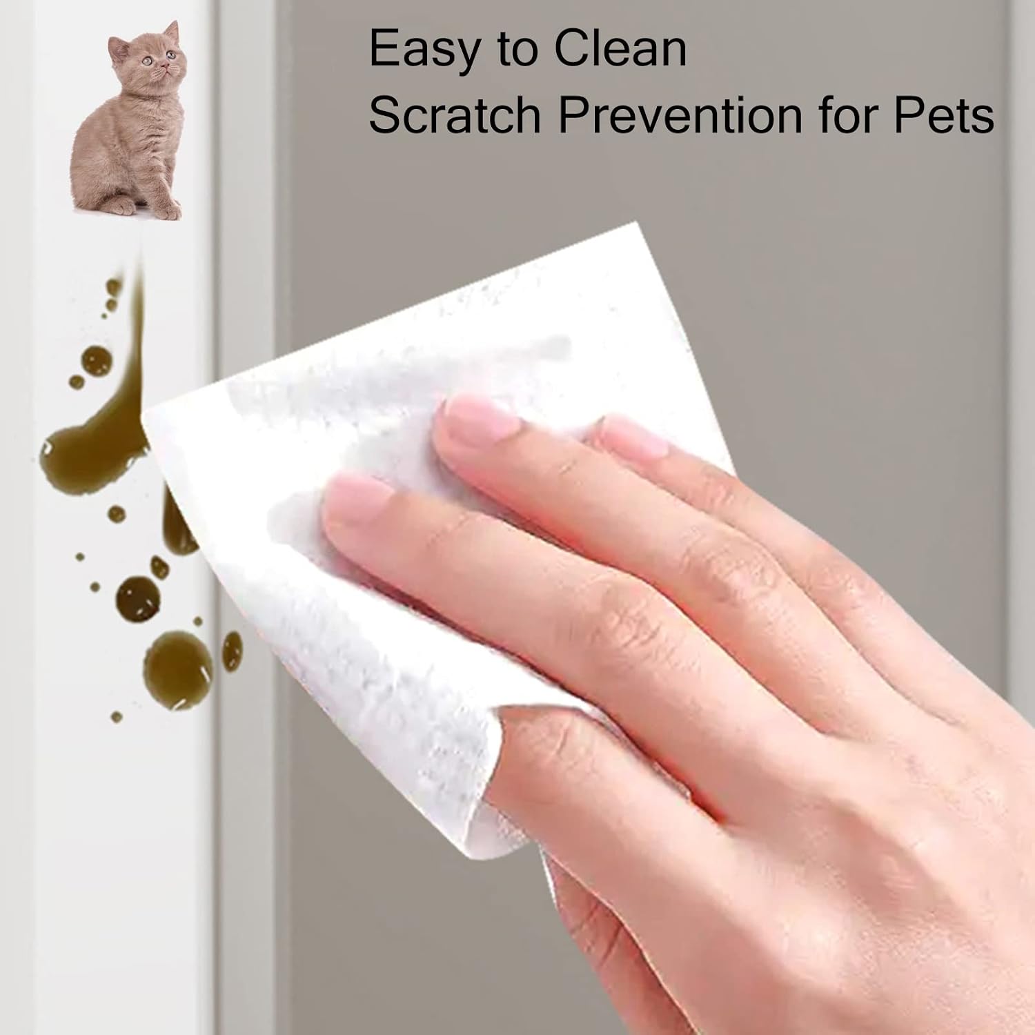 ZAQYCM 120cm Wall Edge Cover Strip Clear, Self Adhesive Corner Guard Plastic for Wall/Tile/Window/Door Frame, 90-Degree Angle Edge Trim Pet Anti-Scratch Shield (Color : W 17mm(7/10 in), Size : 6 Pcs)