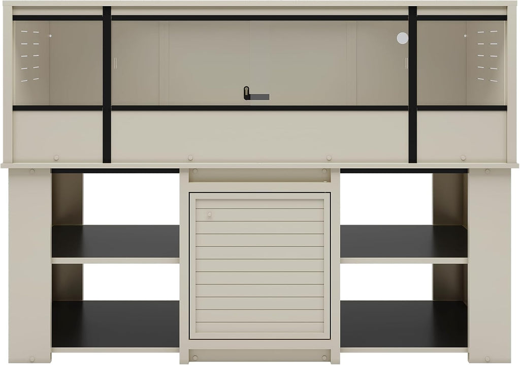 New Age Pet® ECOFLEX® 72' Jumbo Versa Stand, Standard Height Cabinet for Reptile & Small Animal Habitat, Lounge in Maple