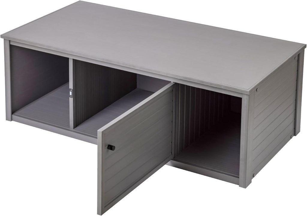 New Age Pet ECOFLEX Two Large Reptile Enclosures with Matching Stacker and Low Cabinet Stand Set in Grey
