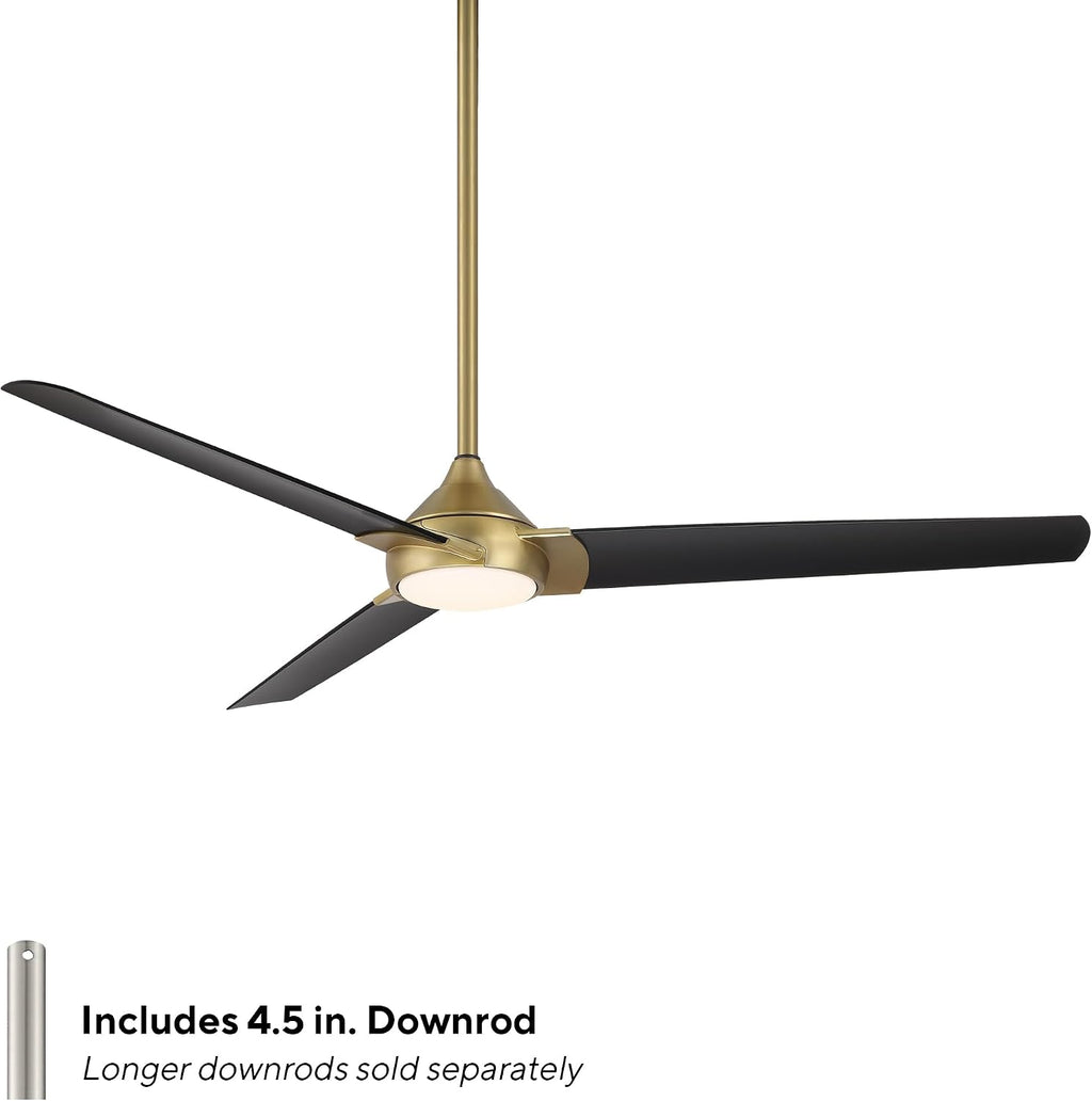 WAC Lighting F-088L-SB/MB Zelda Indoor Ceiling Fan Soft Brass Matte Black