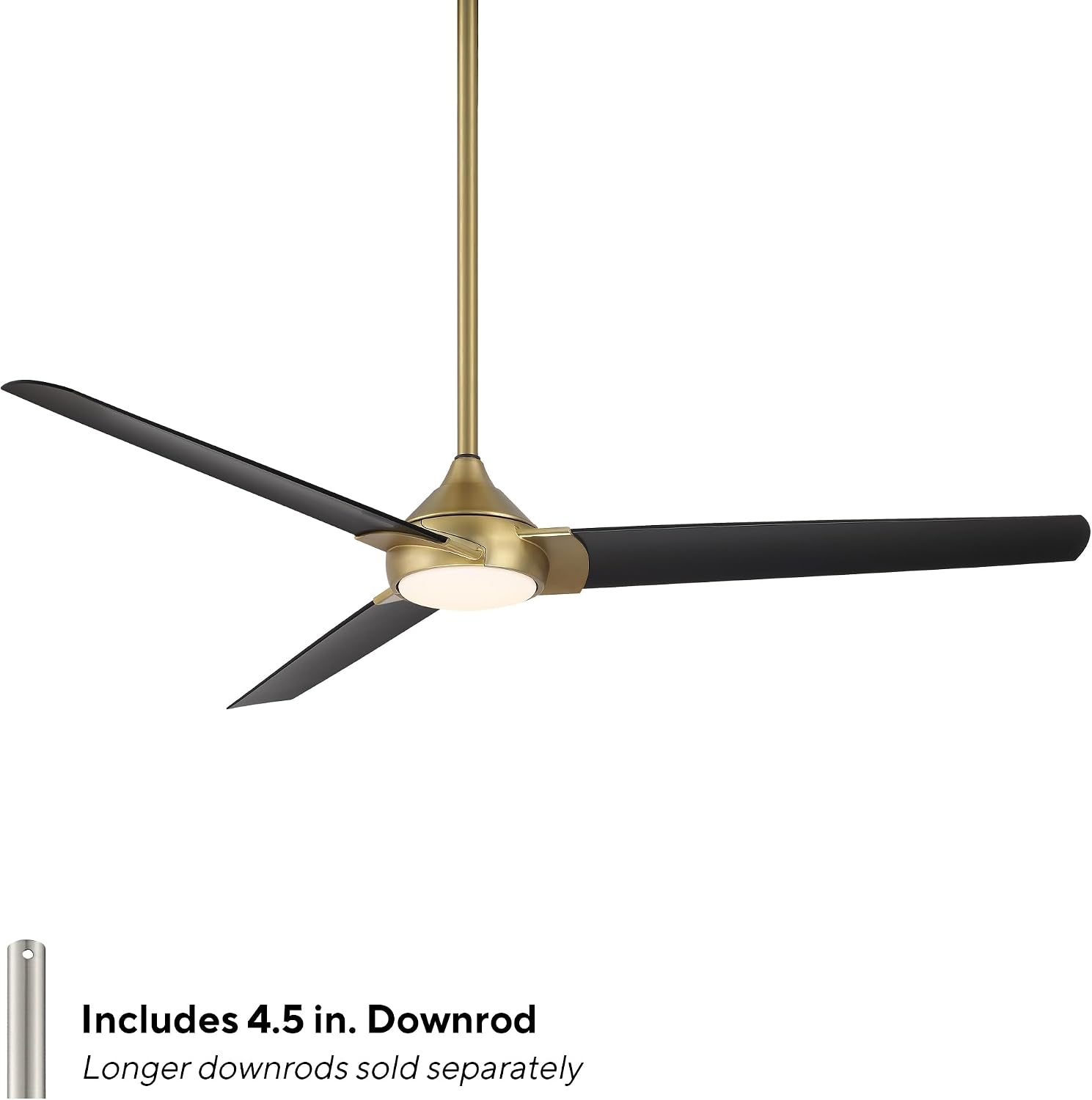 WAC Lighting F-088L-SB/MB Zelda Indoor Ceiling Fan Soft Brass Matte Black