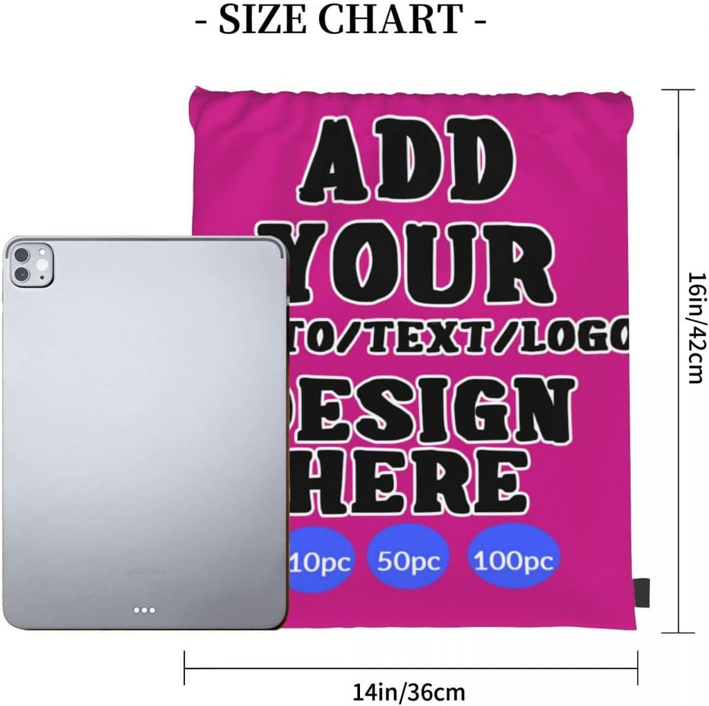Custom 50pc Drawstring Backpacks Personalized Gym Storage Bags Promotional Items With Your Logo Draw String Bag for Travel & Everyday Style02